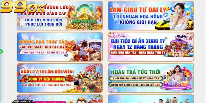 Các siêu ưu đãi tại sân chơi uy tín 99ok