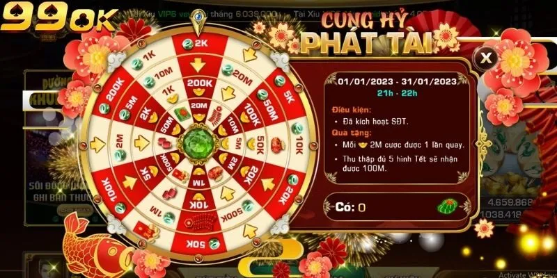 Các vòng quay thưởng và cơ hội trúng Jackpot 